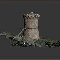 Tower defense sentry tower tower air defense watchtower observatory observatory observatory tower loft 3d model