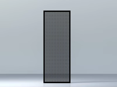 Modern Black Grid Room Divider With Minimalist Design For Interior Spaces 3d model