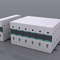 Modern Laboratory Storage Cabinets With White Design And Secure Lock Systems 3d model