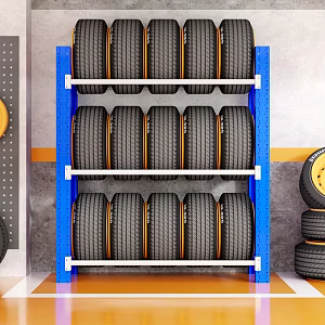 Heavy-duty tire shelf storage rack multifunctional 4s shop wheel display auto repair shop multi-layer wheel shelf 3d model