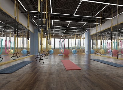 Modern Yoga Studio Yoga Gym 3d model