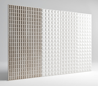 Modern wall panel combination 3d model