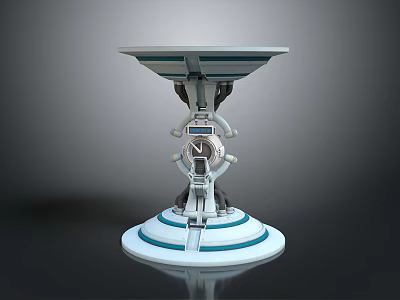 Modern Futuristic Mechanical Equipment With Top Platform And Base Structure 3d model