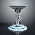 Modern Futuristic Mechanical Equipment With Top Platform And Base Structure 3d model