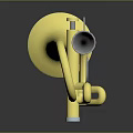 Shiny Golden Brass Trumpet Musical Instrument For Home Decor
