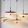 Modern Minimalist Pendant Lights With Sleek Wooden Metal Shades For Warm Living Room Interior
