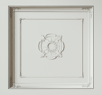 French Ceiling Carved Ceiling 3d model