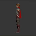 Men In Armor With Blue And Red Capes Standing With Arms Outstretched