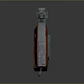 Vintage Gun With Red Wooden Stock And Silver Metal Body Design