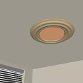 Modern Round Ceiling Light With Simple Design And Warm Glow On White Ceiling 3d model
