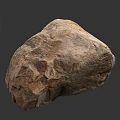 Natural Stone Decorative Piece With Rough Surface And Earthy Brown Color