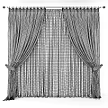 Beige Velvet Curtains With Sheer Layers And Gold Tiebacks For Elegant Window Decoration