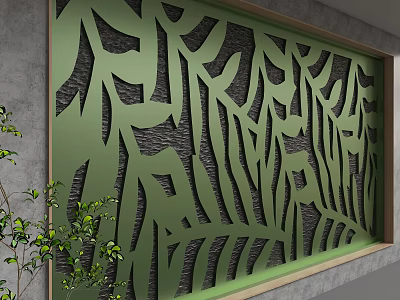 Modern background wall 3d model