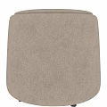 Comfortable Stylish Beige Round Fabric Ottoman For Modern Living Room Decor