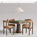 Modern Mahjong Table and Chair Mahjong Table 3d model