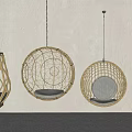 Stylish Rattan Hanging Chairs With Cushions In Various Designs For Indoor Living Space