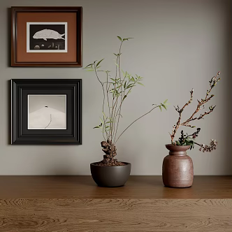 Mid-ancient style potted plant 3d model