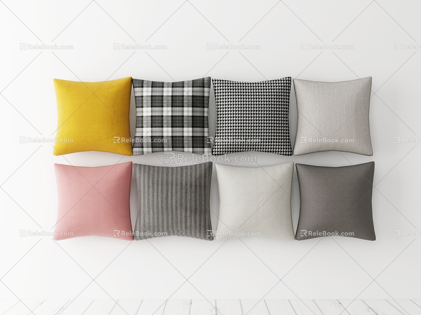 Nordic Pillow Combination 3d model