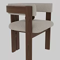 Modern Accent Chair With Wooden Frame Light Fabric Cushion And Comfortable Backrest