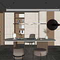 Elegant Modern Dining Living Room Interior With Marble Table And Leather Sofa