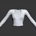 Stylish White Long Sleeve Bodysuit With Crisscross Lacing Front Cutout Detail