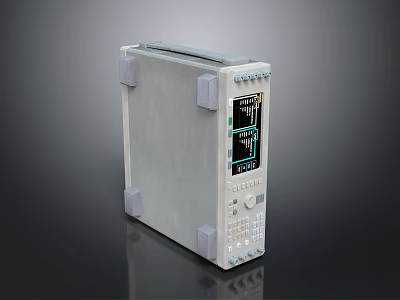 Modern Medical Device With Digital Display Screen Control Buttons And Interface Ports 3d model