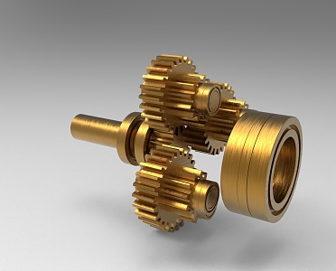 Industrial gear modeling gear set transmission group 1165 3d model