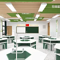 Modern classroom comprehensive practice room 3d model