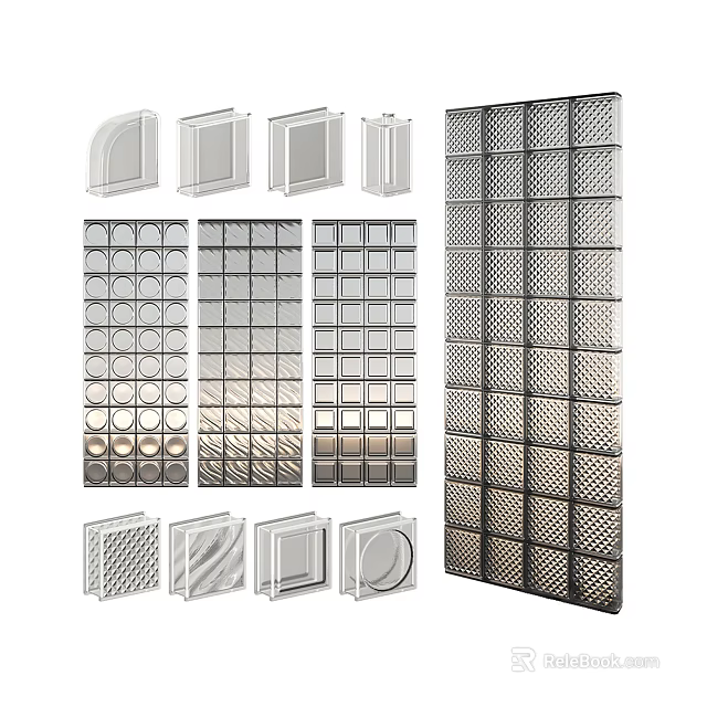 Modern Room Divider Designs With Various Geometric Cutouts And Grids 3d model 