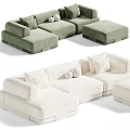 Modern corner multiplayer sofa collection 3d model