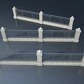Decorative Swing Door With Metal Railings And Stone Pillar Design