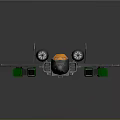 Green And Gray Toy Airplane Model With Blue Stripes Yellow Cockpit Wings And Engines