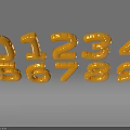 Golden Number Balloons Digits 0 Through 9 For Festive Party Decorations