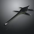 Prehistoric Marine Creature Model With Long Neck Black Spots And Four Flippers