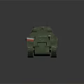 Green Military Tank Model With Red White Markings And Detailed Tracks