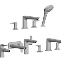 Modern faucet combination 3d model