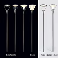 Stylish Modern Outdoor Lamps In Black Silver Colors For Exterior Garden Decor