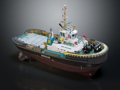 Modern Digging Boat Gold Rush Boat Sand Dredger model