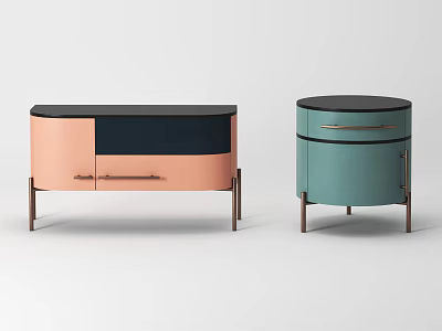 Light Luxury Bedside Table Bentley Bedside Table 3d model