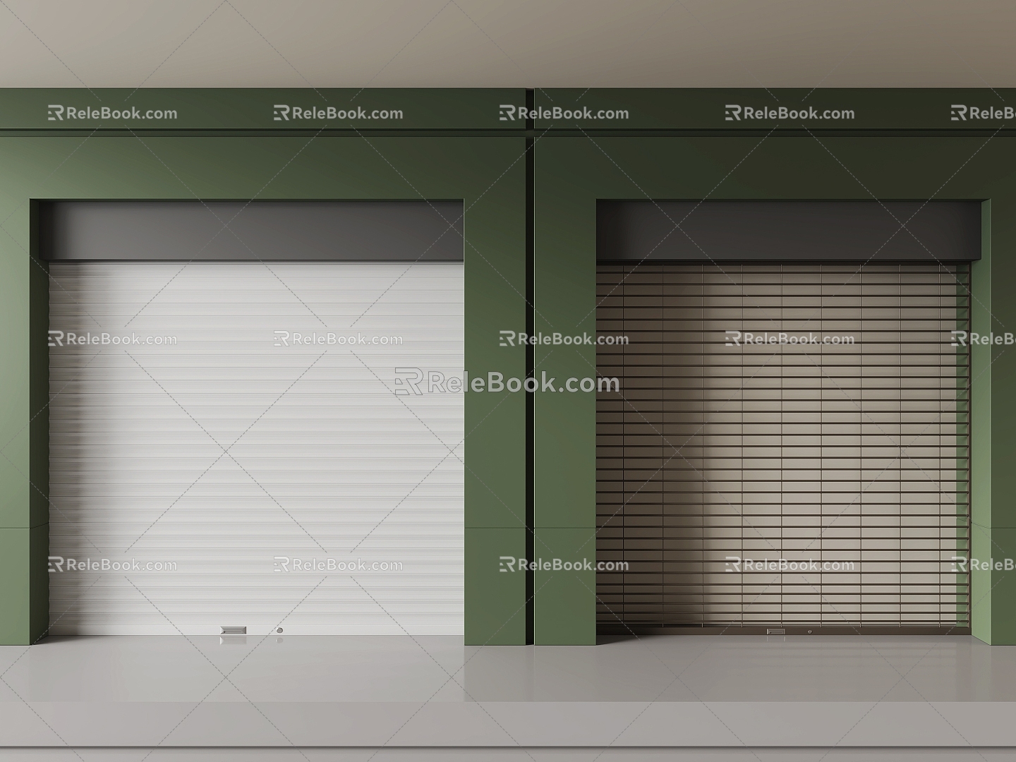 Rolling shutter door 3d model