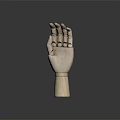 Articulated Wooden Hand Figure With Movable Joints And Craft Details For