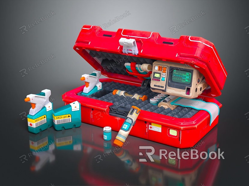 Modern medical kit Medical supplies Medical equipment Medical facilities model