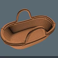 Woven Basket Household Essential Natural Material Oval Shape Dual Handles for Storage and Organizing