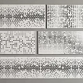 Set of Modern Minimalist Wall Art With Various Dot Patterns And Designs 3d model