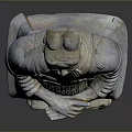 Ancient Chinese Terracotta Warrior Sculpture With Standing Posture And Detailed Armor