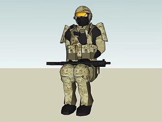 Future Warrior Game Movie Character 3d model