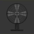 Vintage Electric Fan With Metal Cage Design And Stable Stand Base