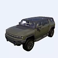 Green Modern Off Road SUV With Dark Roof And Rugged Exterior Design