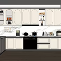 Modern Kitchen Interior Design With White Cabinets Built-in Appliances And Natural Light