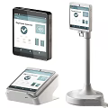Commercial Payment Terminals with Touchscreen Displaying Payment Success Interface Portable and Countertop Business Devices